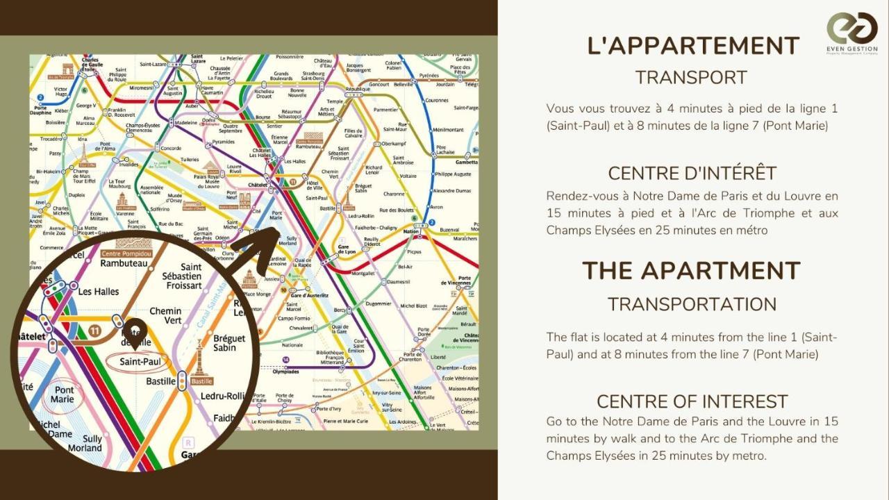 Ferienwohnung New&Renovated Cosy Flat In The Marais !!! 4Pers Paris Exterior foto